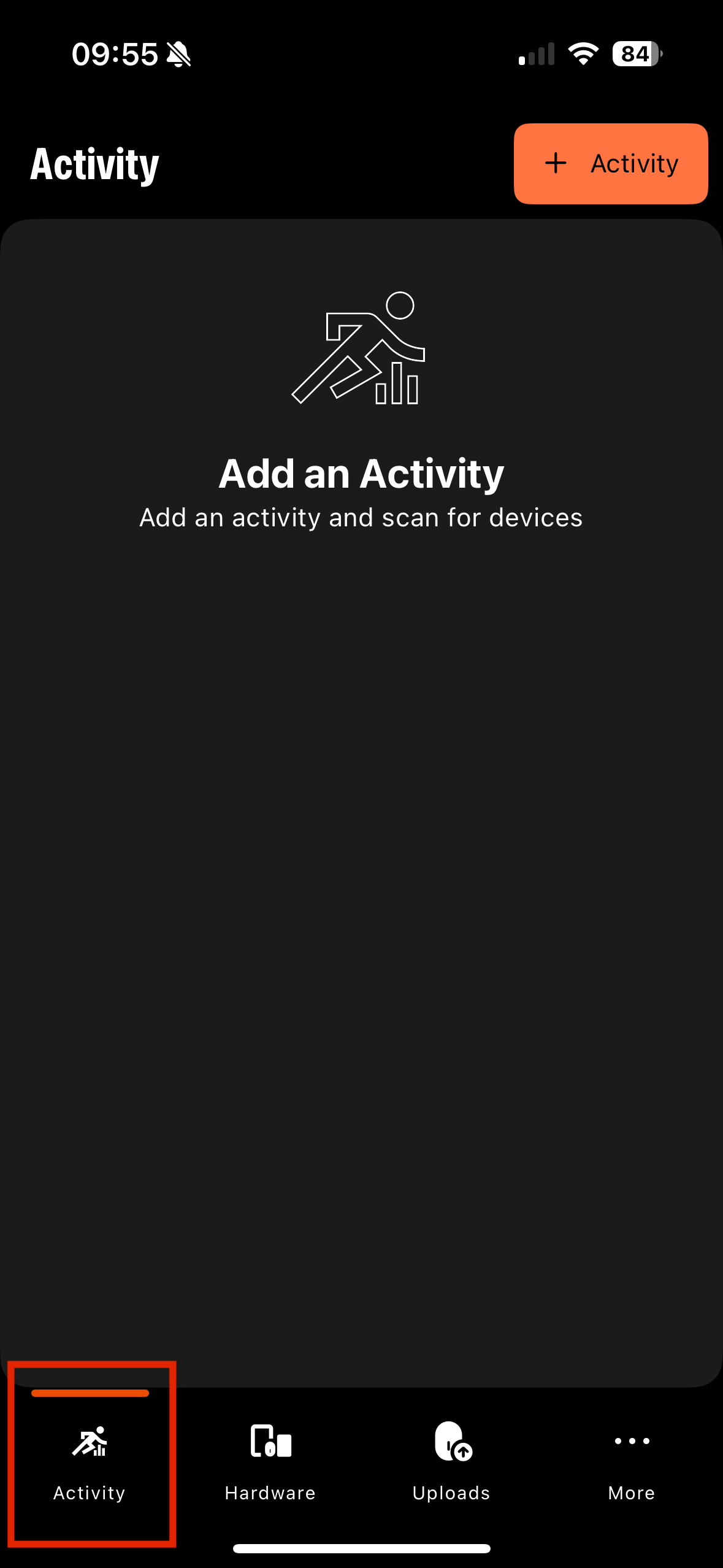 Activity Tab Selection